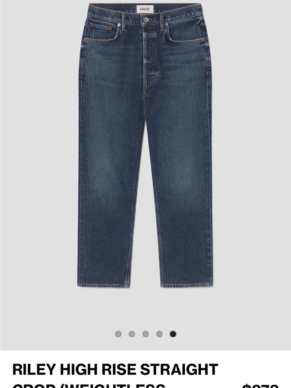 Agolde Men's Straight Jeans in Dark Blue Wash
